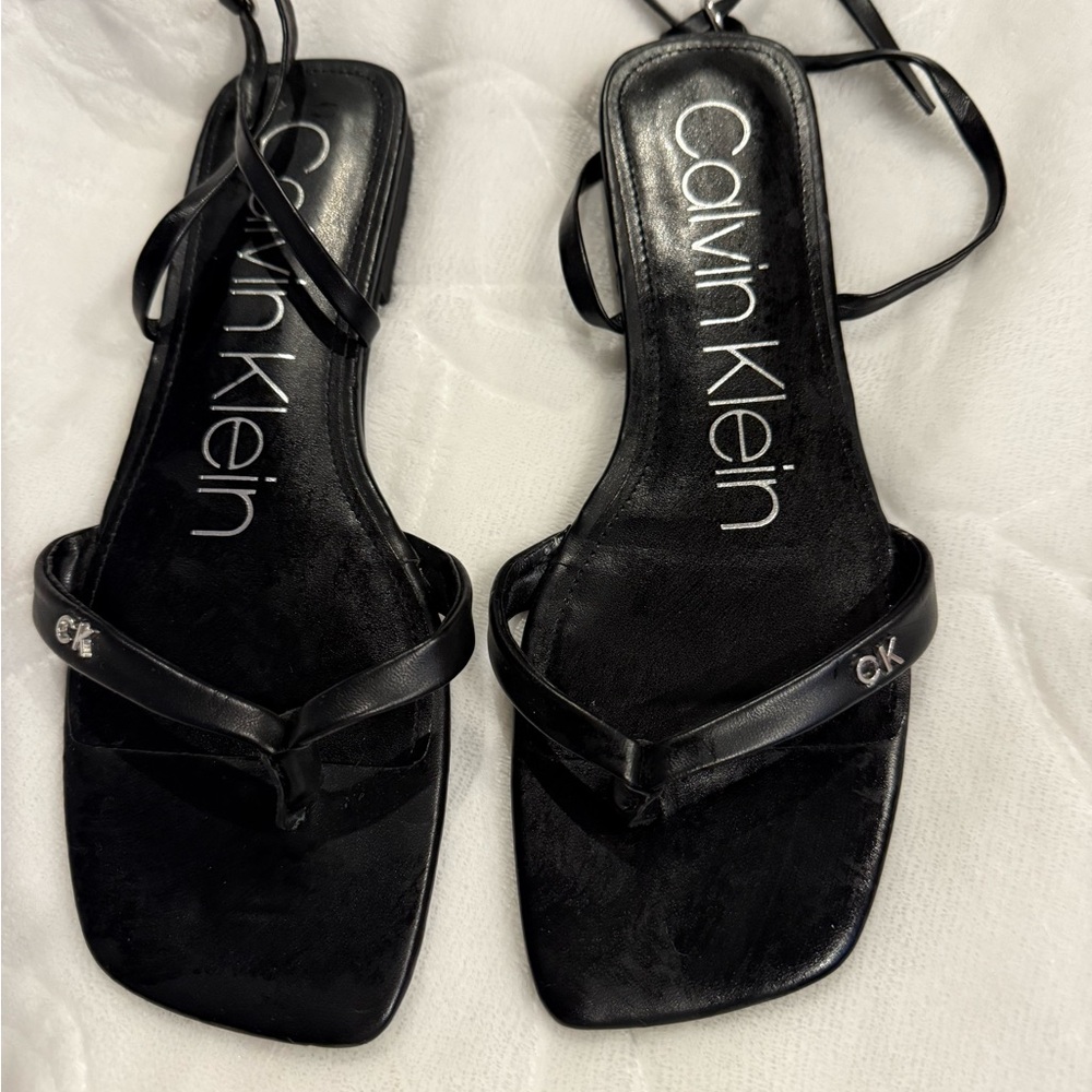 Calvin Klein Black Strappy Sandals